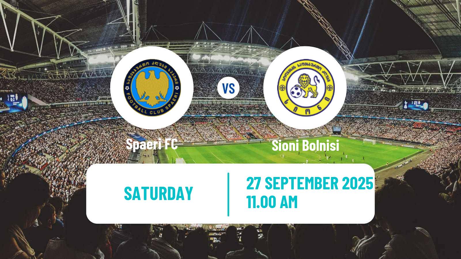 Soccer Georgian Erovnuli Liga 2 Spaeri - Sioni Bolnisi