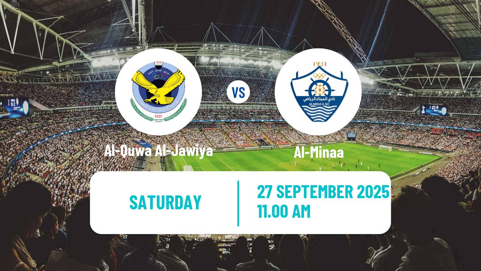 Soccer Iraqi Premier League Al-Quwa Al-Jawiya - Al-Minaa