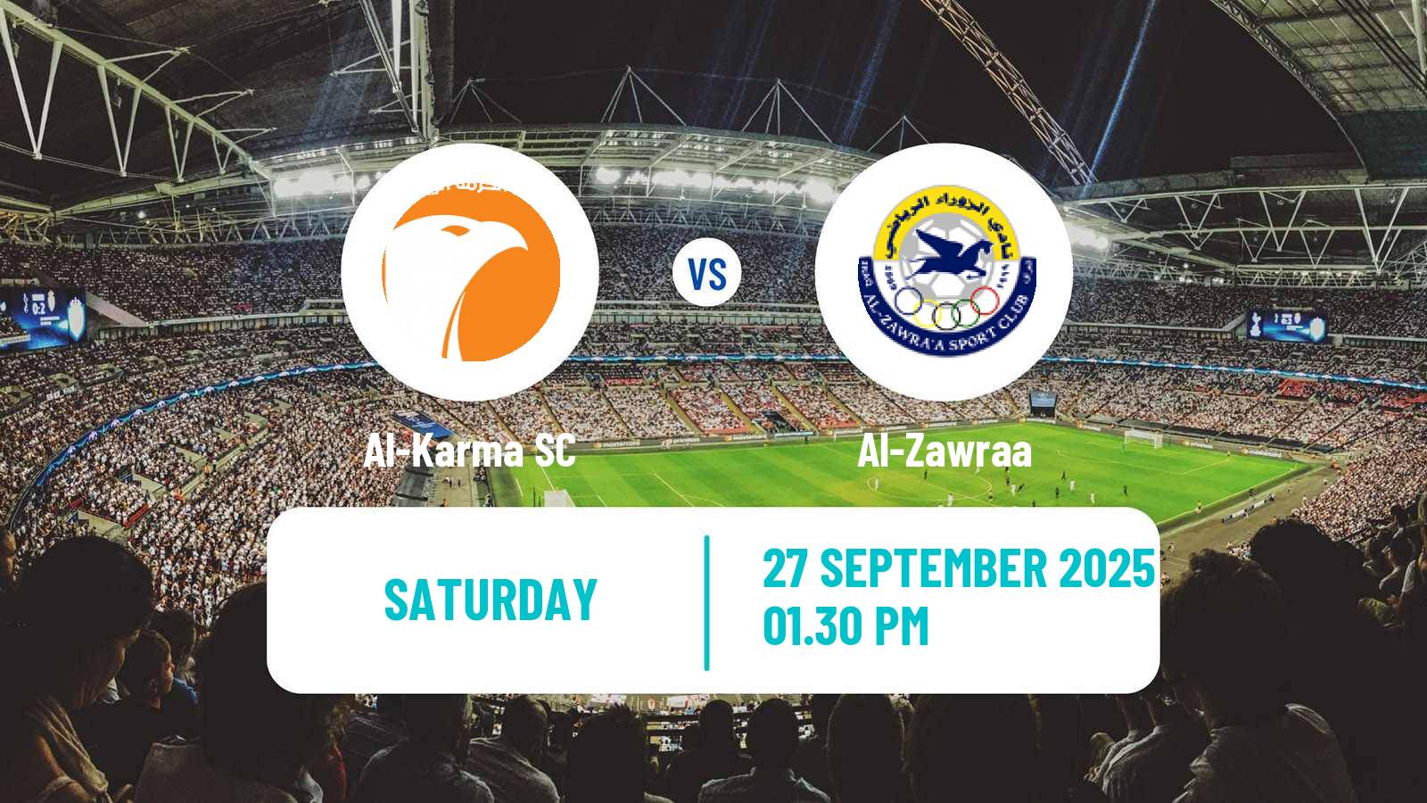 Soccer Iraqi Premier League Al-Karma - Al-Zawraa