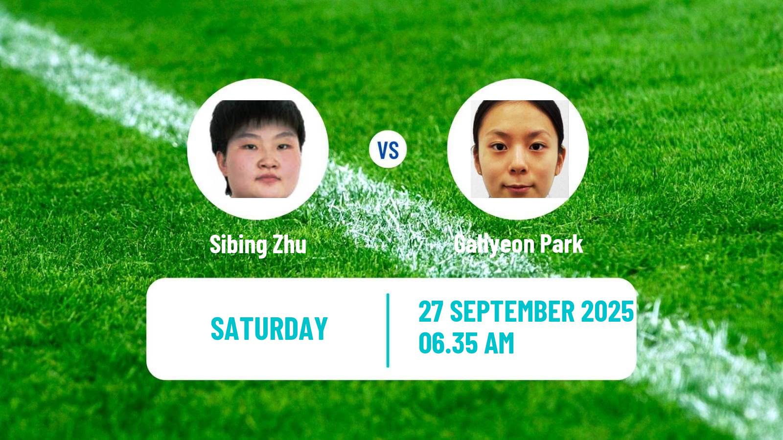 Table tennis China Smash Women Sibing Zhu - Gahyeon Park