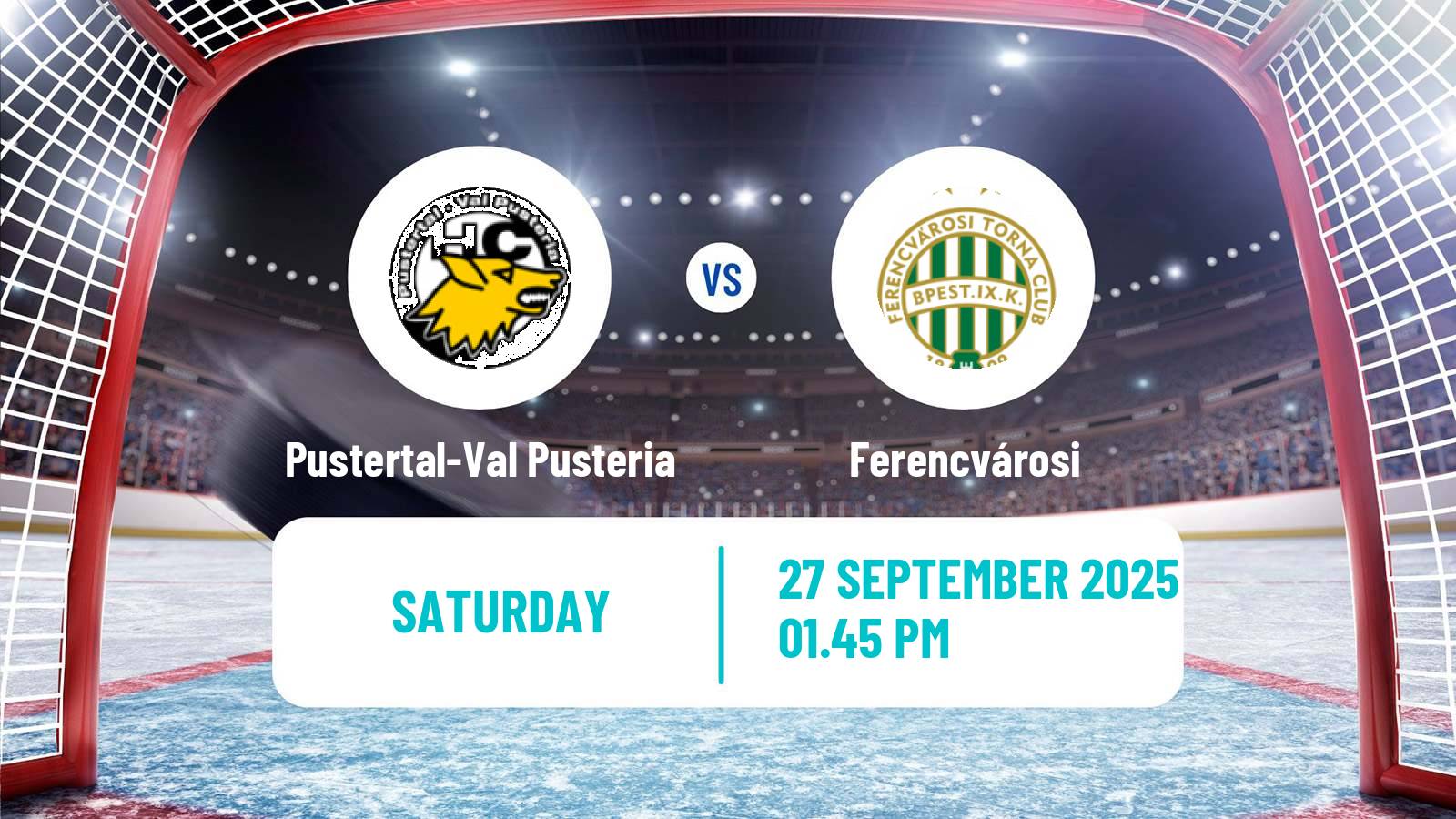 Hockey Austrian Ice Hockey League Pustertal-Val Pusteria - Ferencvárosi