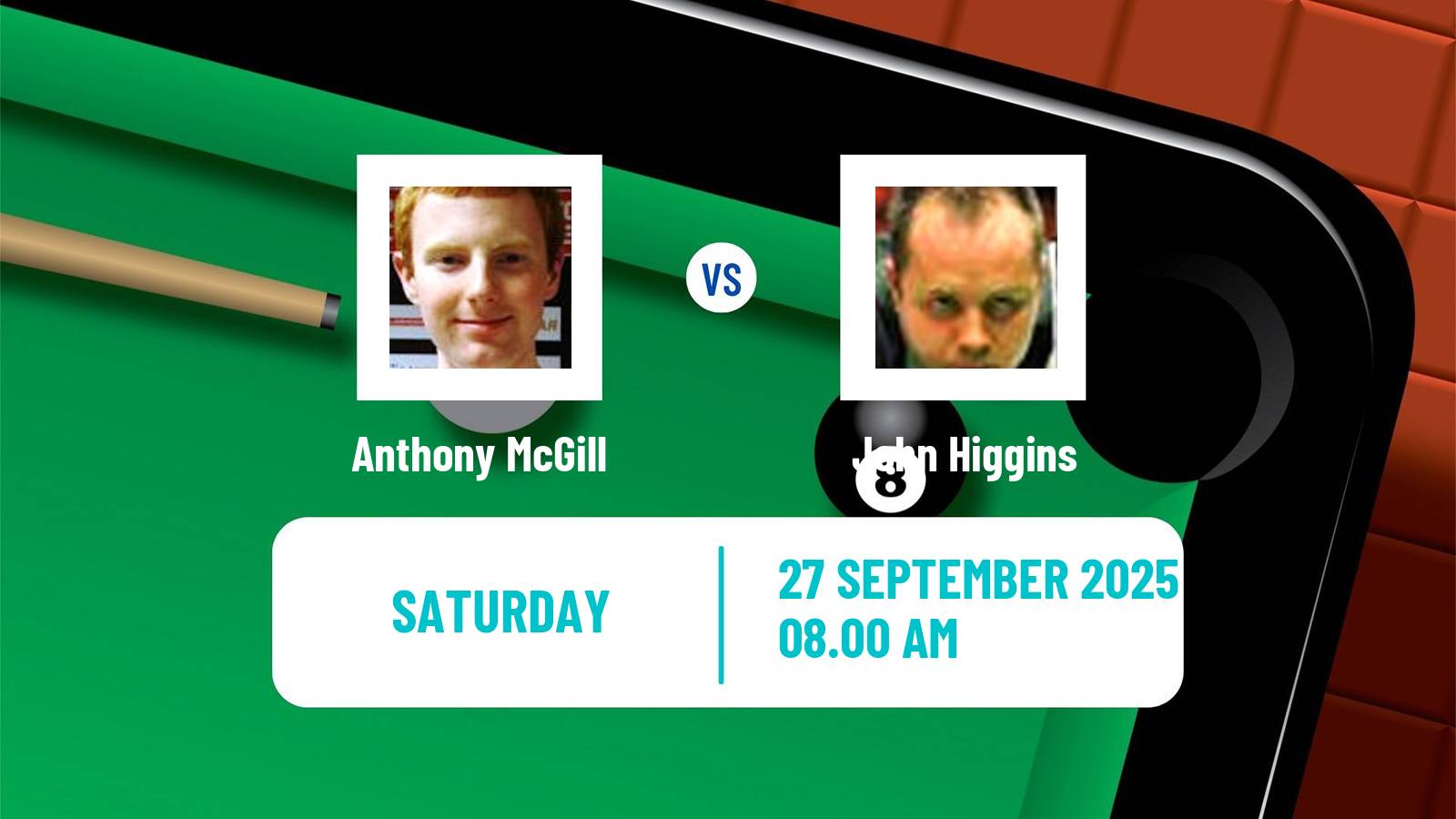 Snooker British Open Anthony McGill - John Higgins