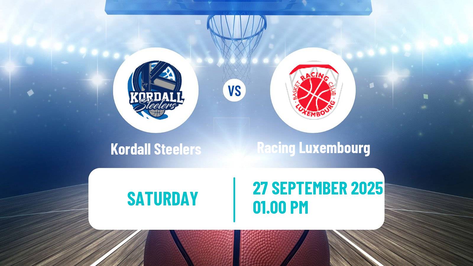 Basketball Luxembourg LBBL Basketball Kordall Steelers - Racing Luxembourg