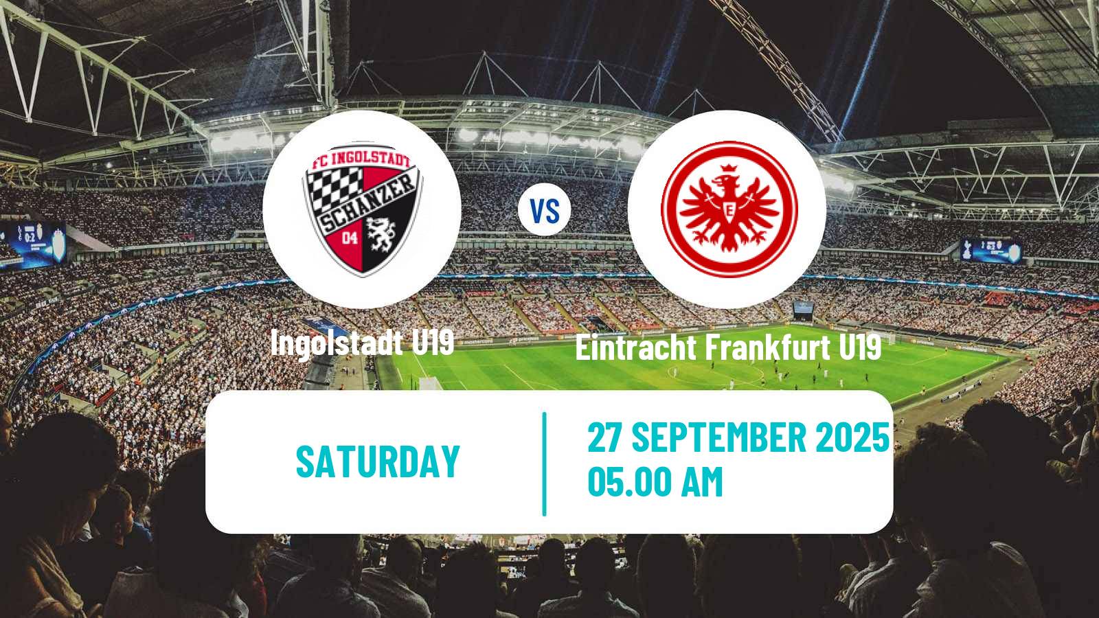 Soccer German DFB Youth League Ingolstadt U19 - Eintracht Frankfurt U19