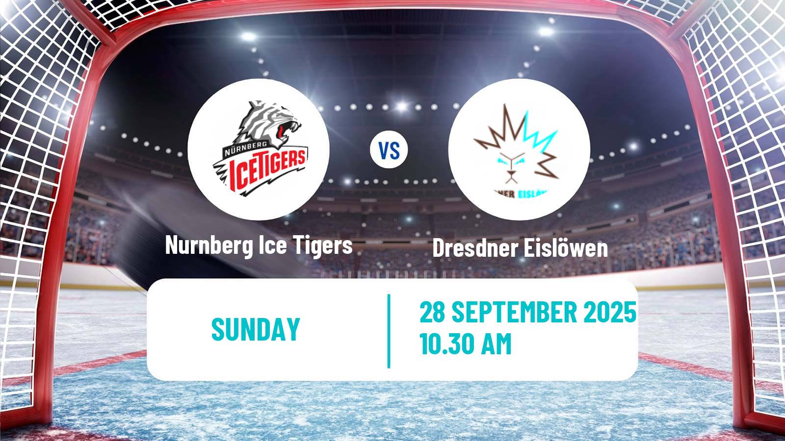 Hockey German Ice Hockey League Nurnberg Ice Tigers - Dresdner Eislöwen