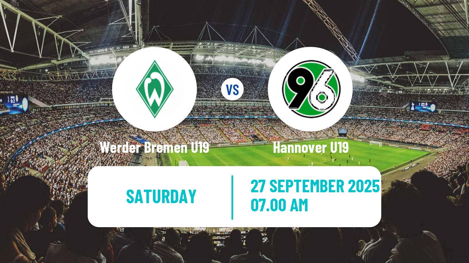 Soccer German DFB Youth League Werder Bremen U19 - Hannover U19