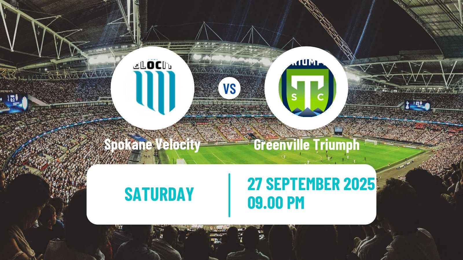 Soccer USL League One Spokane Velocity - Greenville Triumph