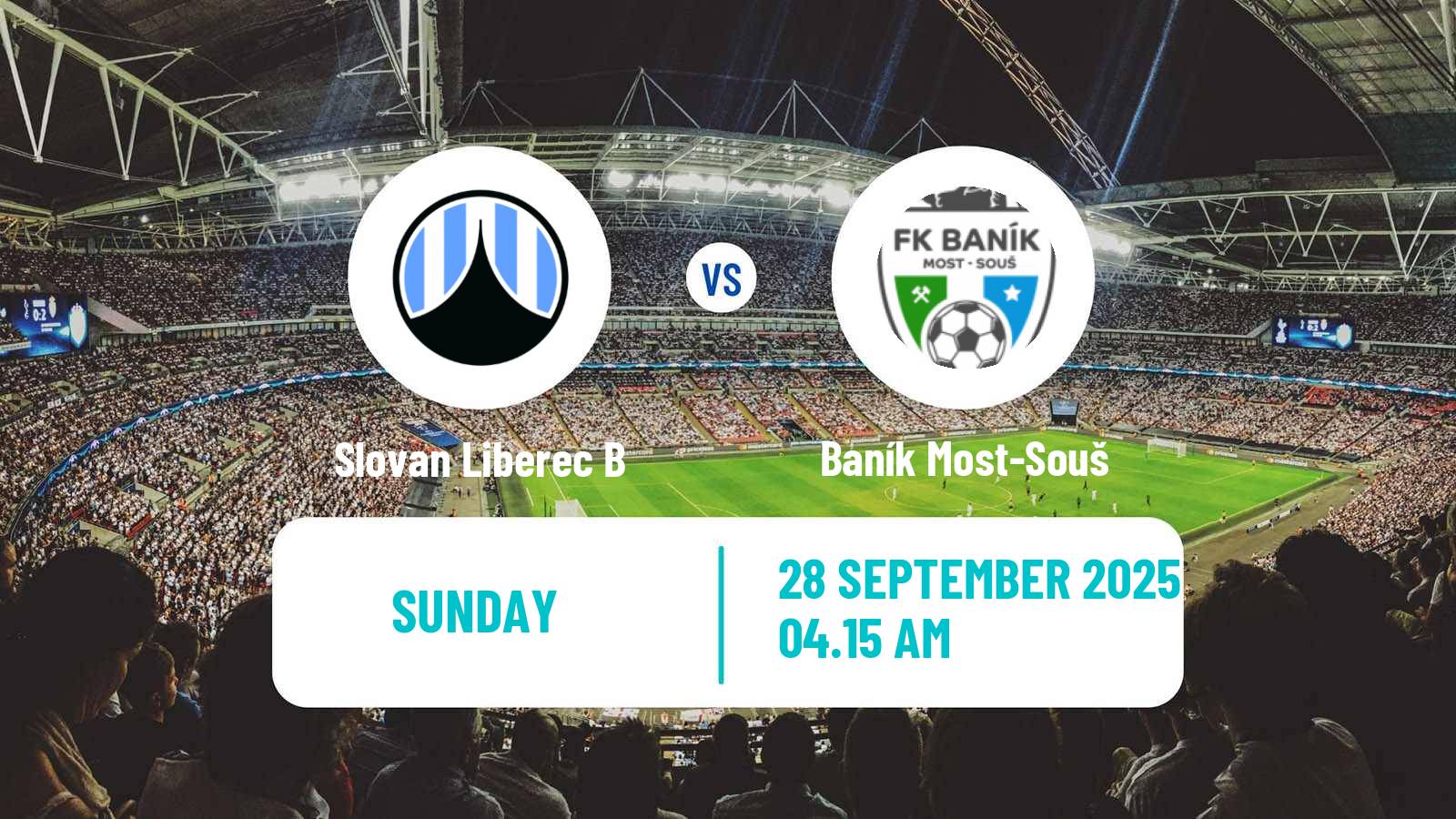 Soccer Czech CFL Group B Slovan Liberec B - Baník Most-Souš