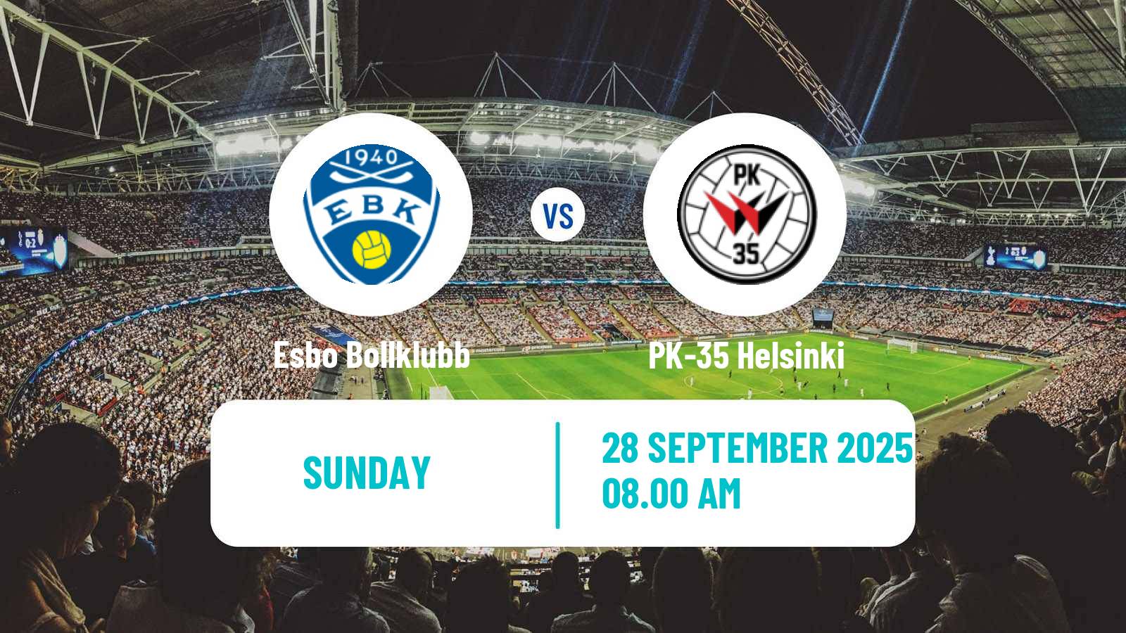 Soccer Finnish Kansallinen Liiga Women Esbo Bollklubb - PK-35 Helsinki