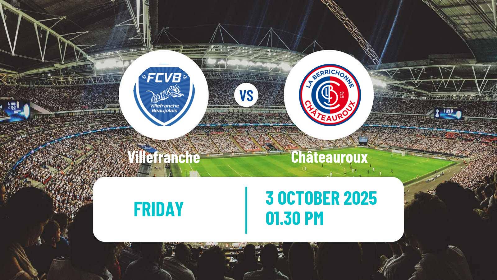 Soccer French National League Villefranche - Châteauroux