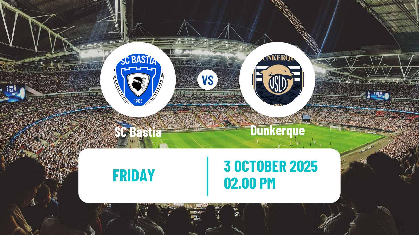Soccer French Ligue 2 Bastia - Dunkerque