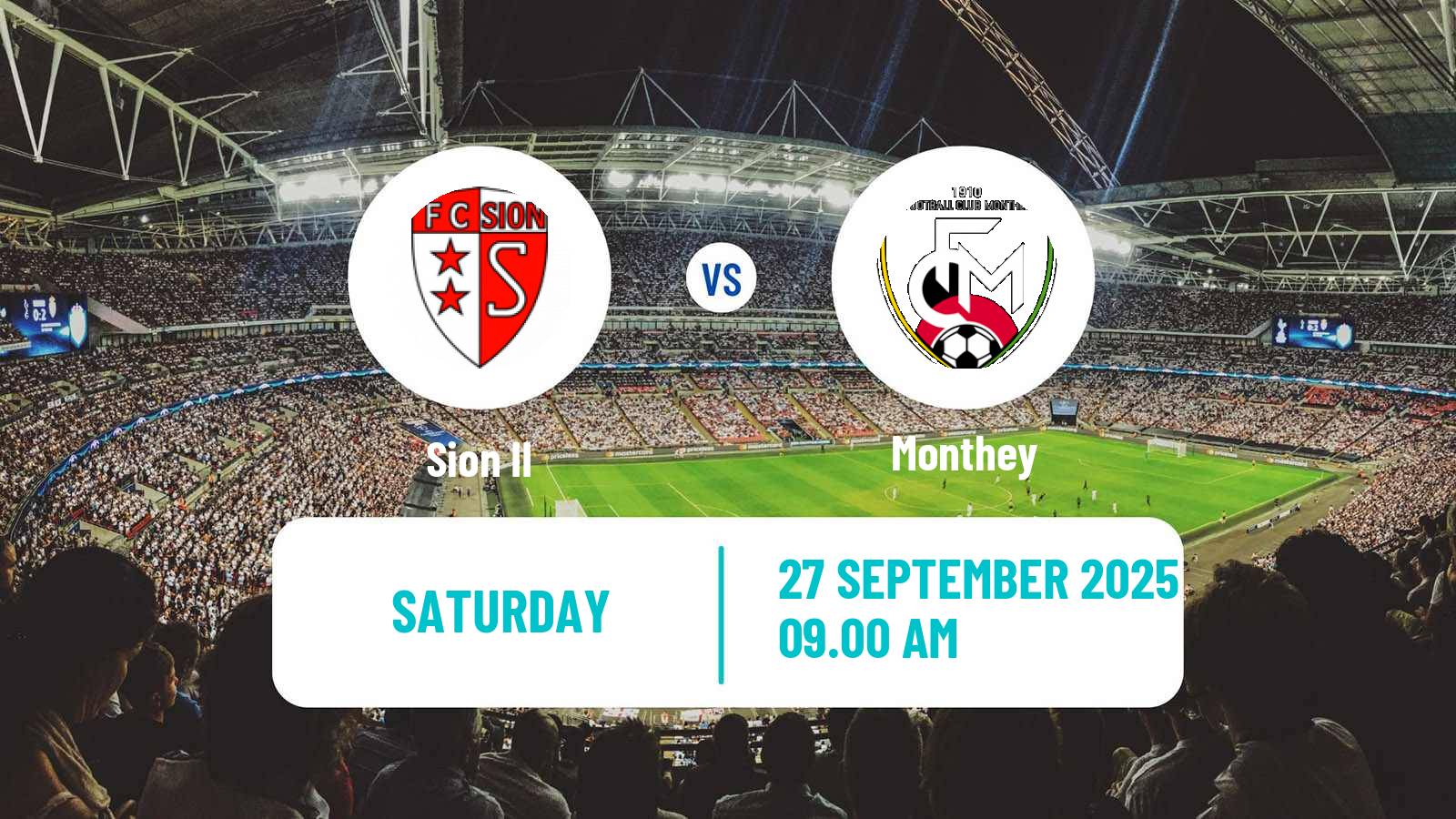 Soccer Swiss 1 Liga Classic Group 1 Sion II - Monthey