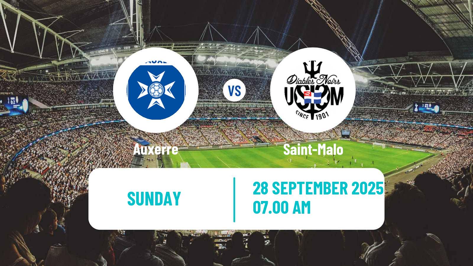 Soccer French Division 2 Women Auxerre - Saint-Malo