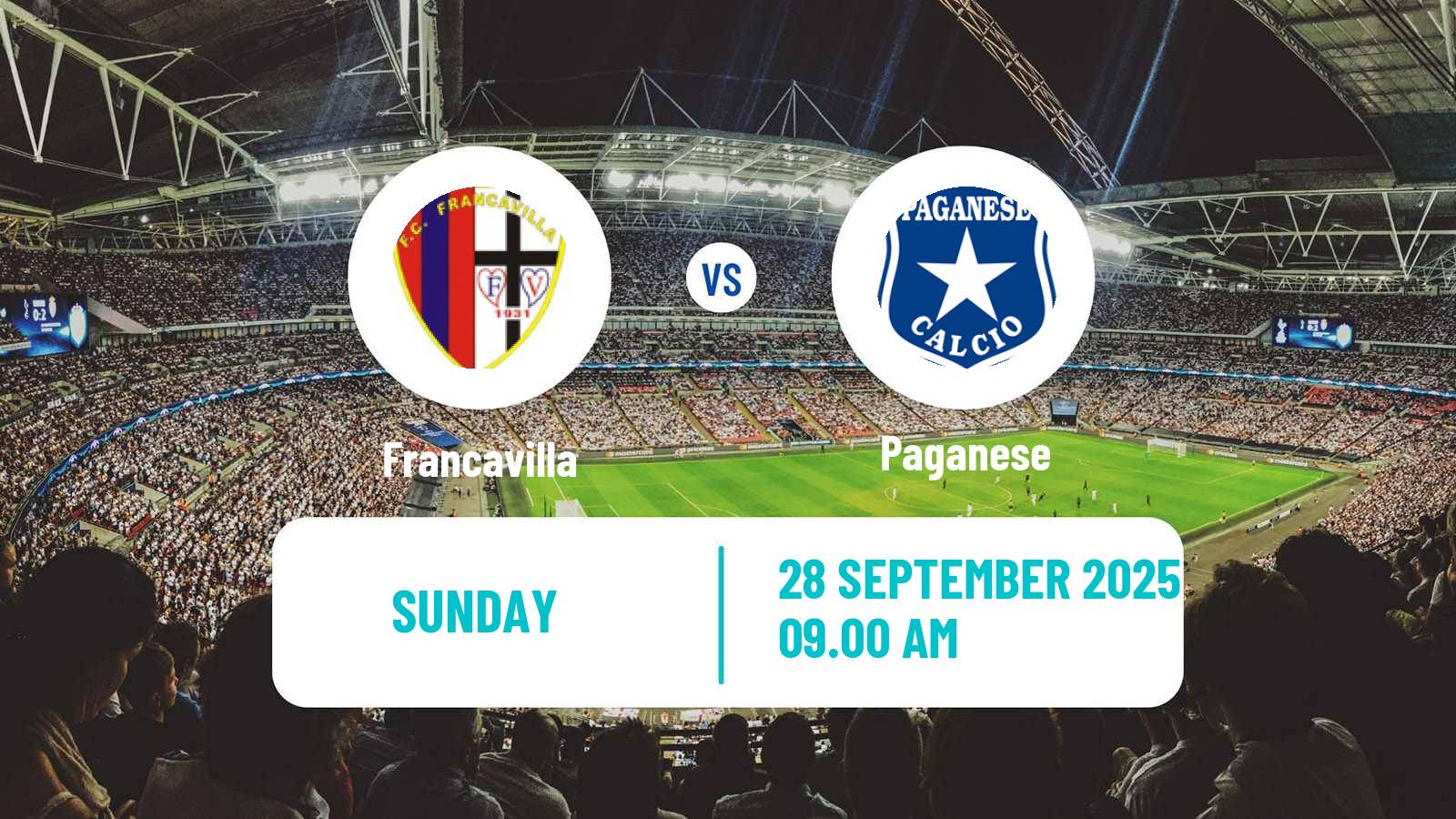 Soccer Italian Serie D - Group H Francavilla - Paganese
