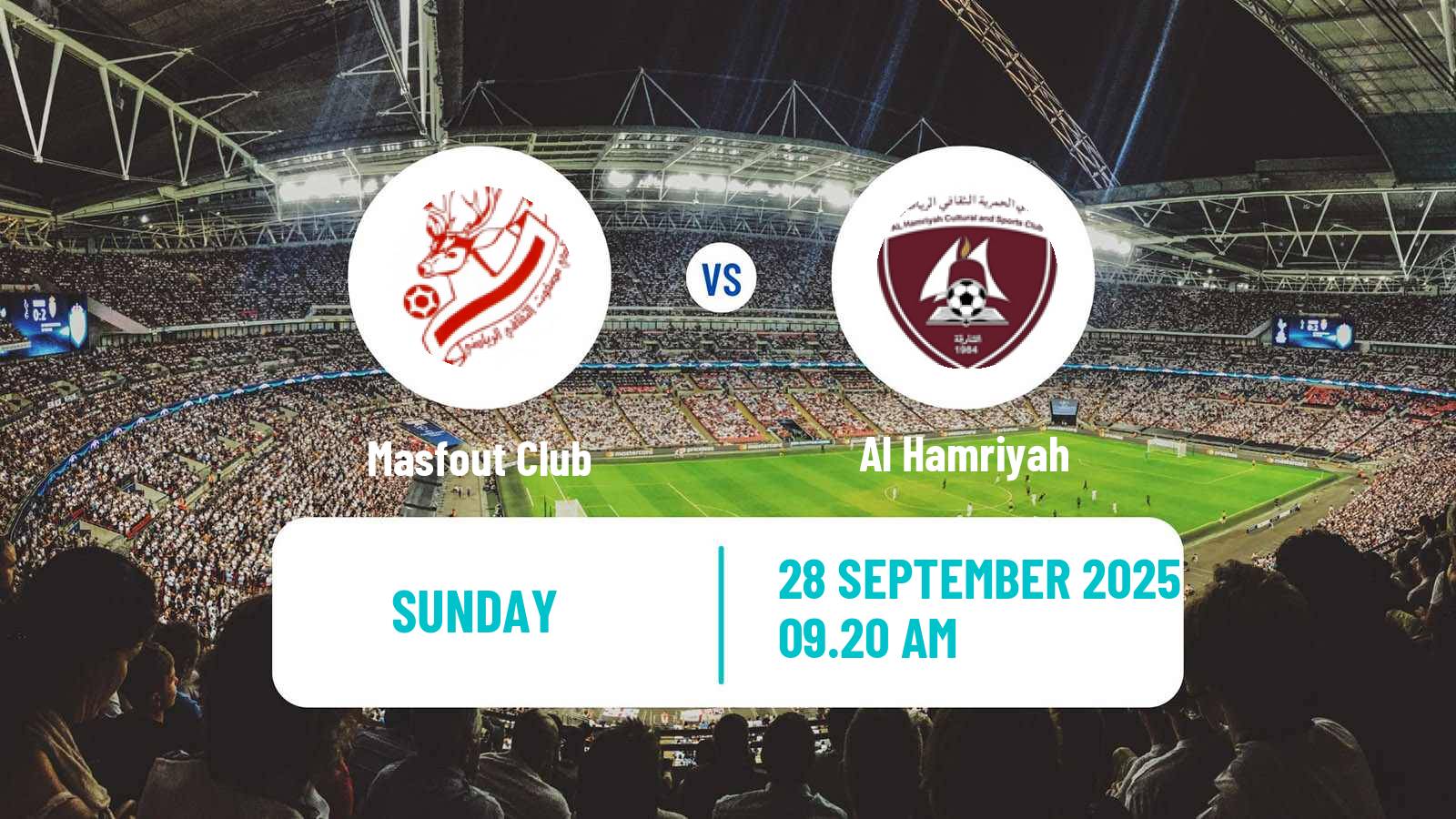 Soccer UAE Division 1 Masfout - Al Hamriyah