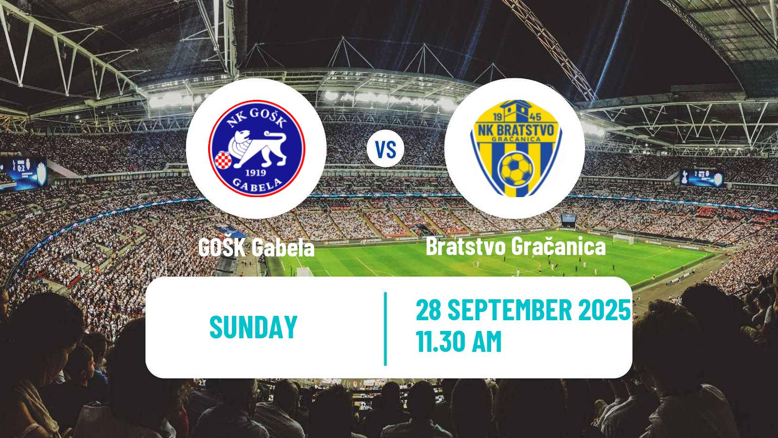 Soccer Bosnian Prva Liga FBiH GOŠK Gabela - Bratstvo Gračanica