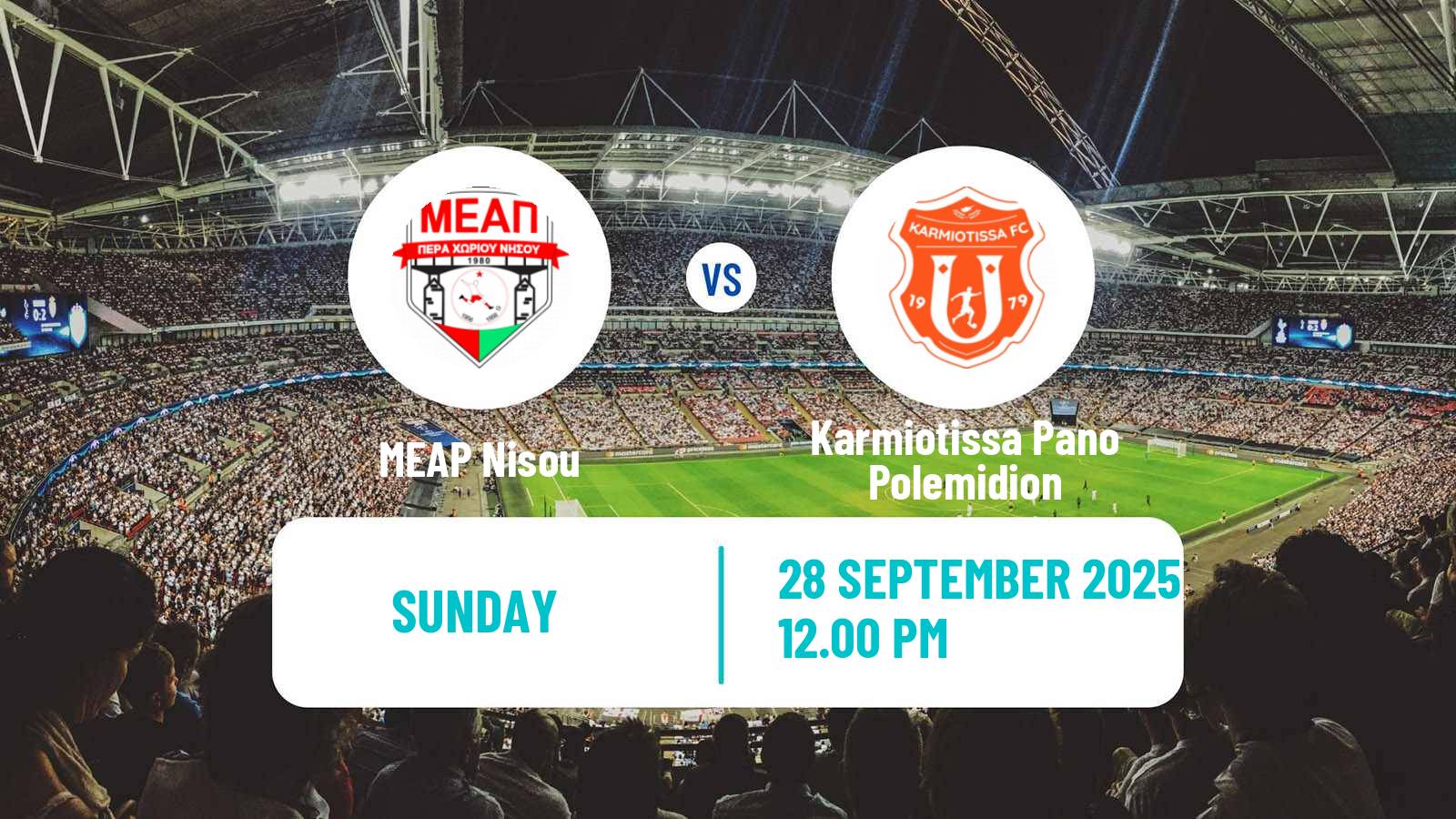 Soccer Cypriot Division 2 MEAP Nisou - Karmiotissa Pano Polemidion