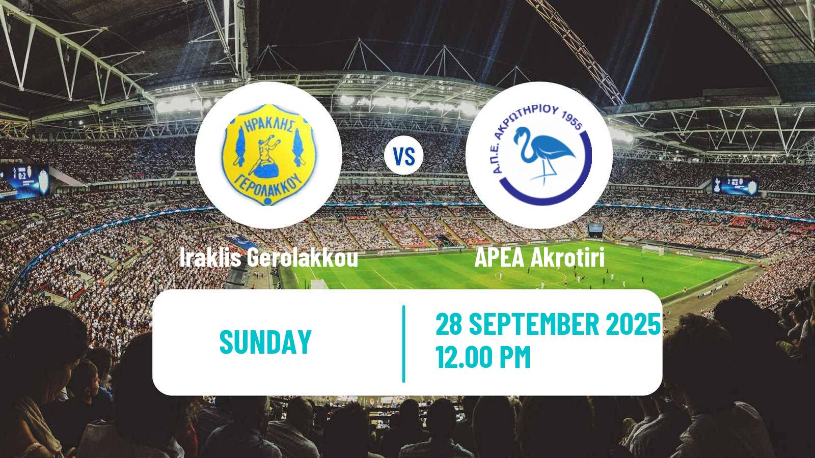 Soccer Cypriot Division 2 Iraklis Gerolakkou - APEA Akrotiri