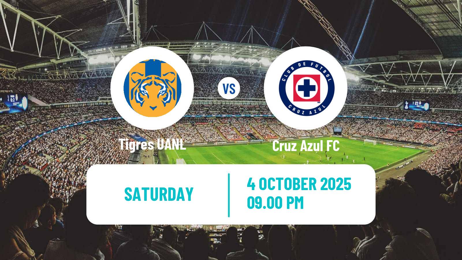 Soccer Mexican Liga MX Tigres UANL - Cruz Azul
