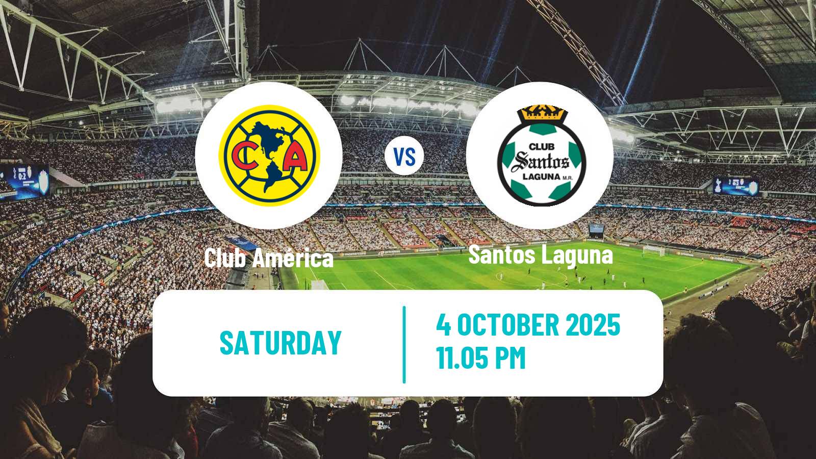 Soccer Mexican Liga MX Club América - Santos Laguna