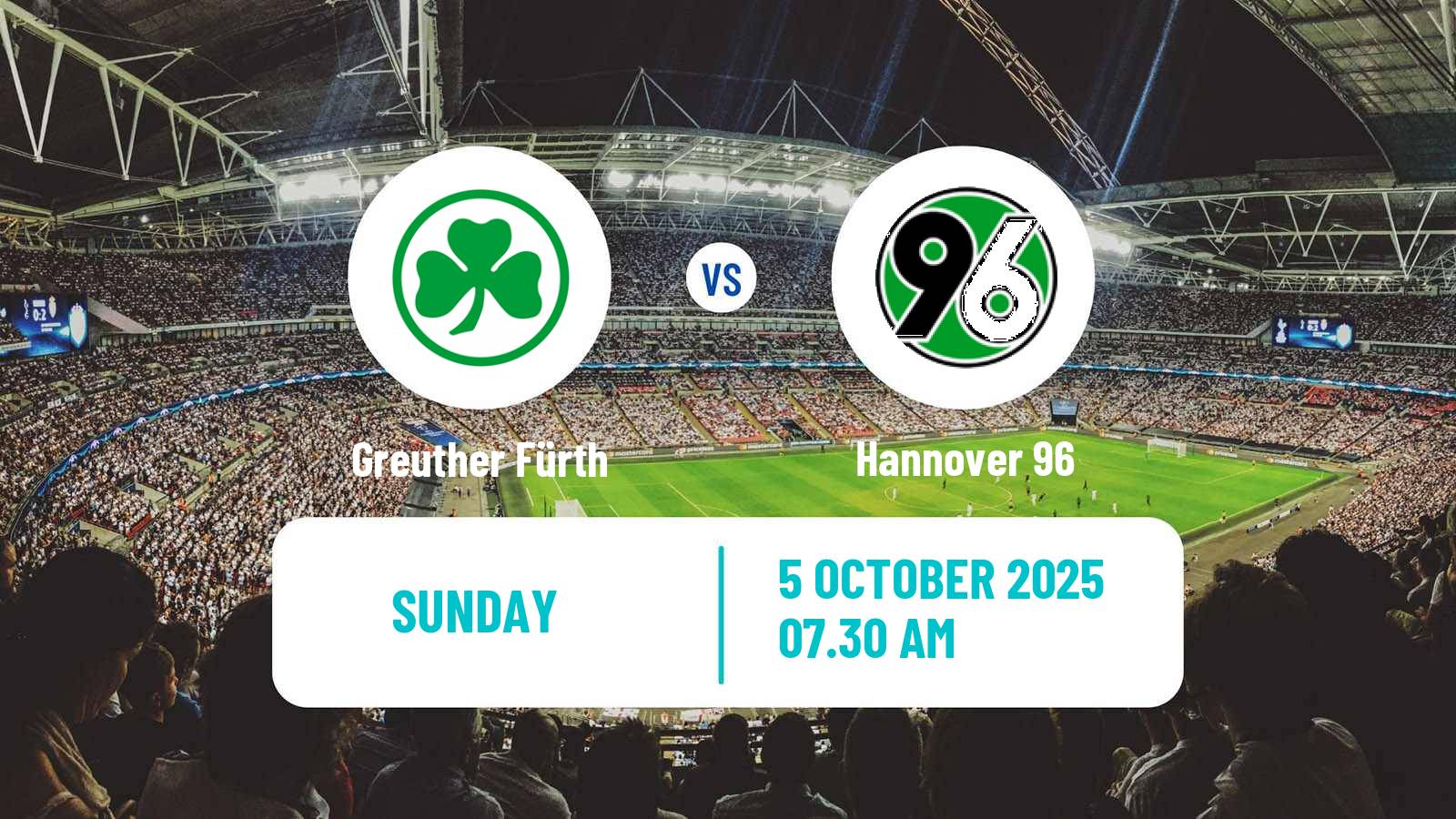 Soccer German 2 Bundesliga Greuther Fürth - Hannover