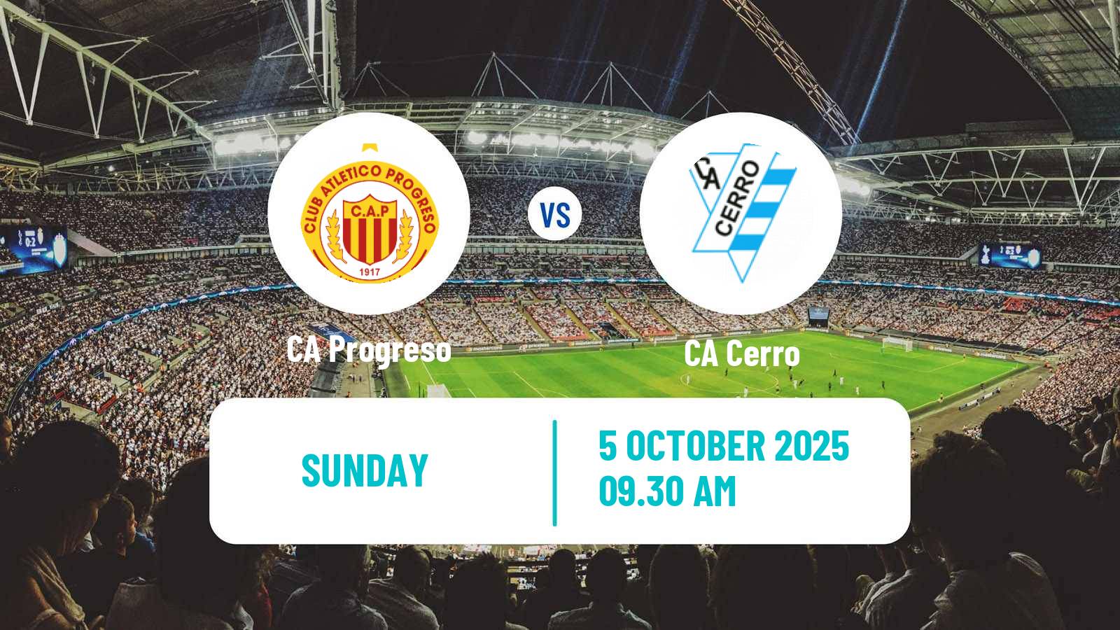 Soccer Uruguayan Primera Division Progreso - Cerro