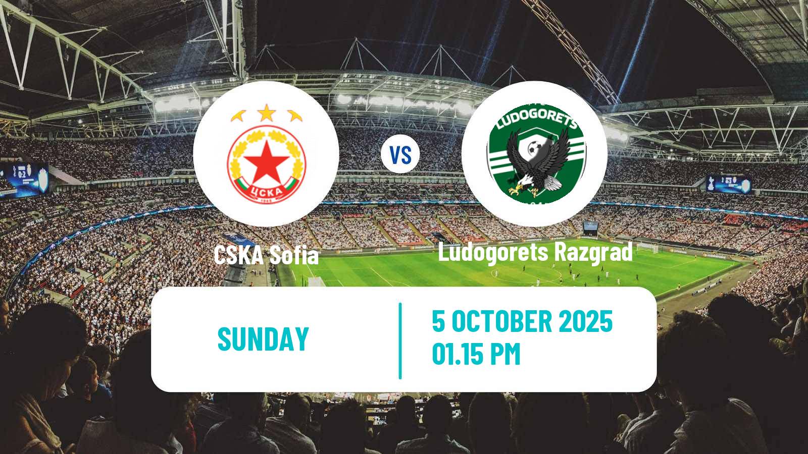 Soccer Bulgarian Parva Liga CSKA Sofia - Ludogorets Razgrad