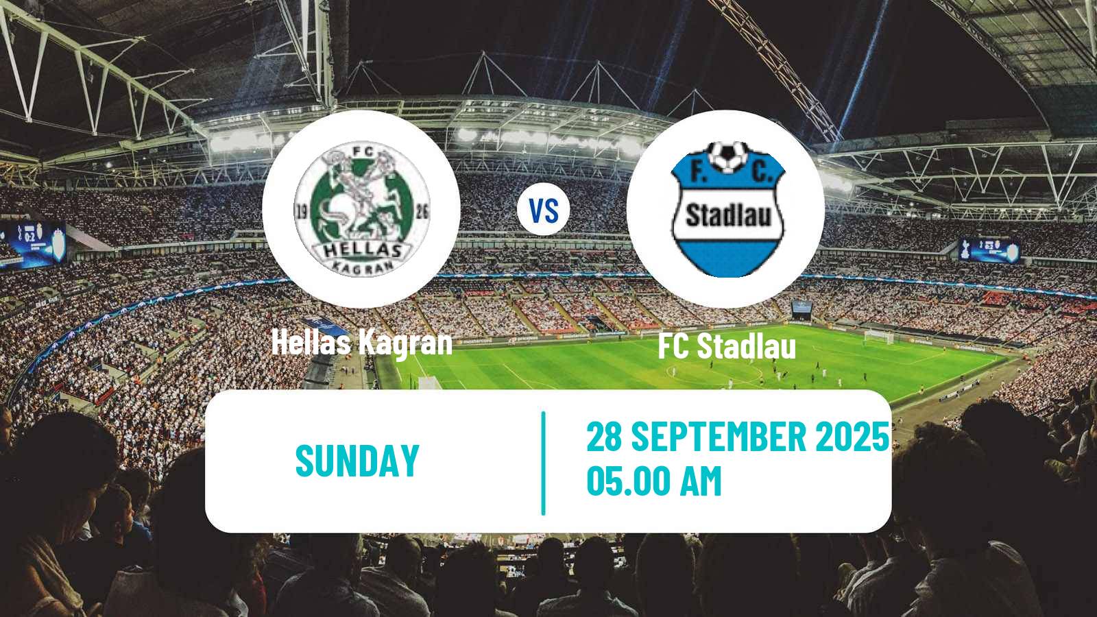 Soccer Austrian Landesliga Wien Hellas Kagran - Stadlau