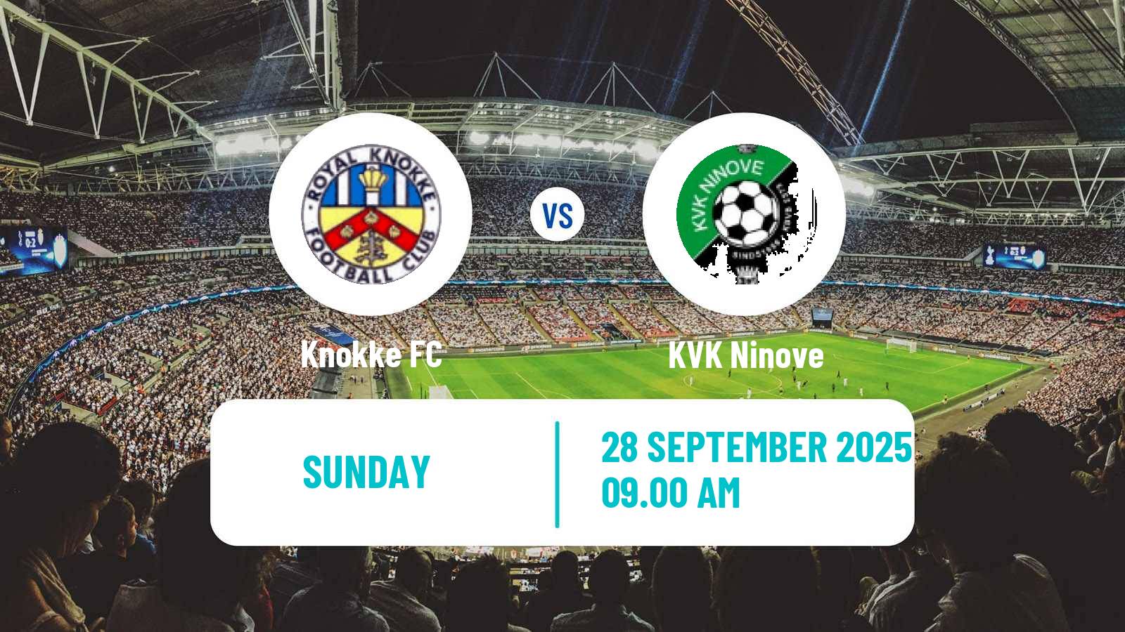 Soccer Belgian National Division 1 VV Knokke - Ninove