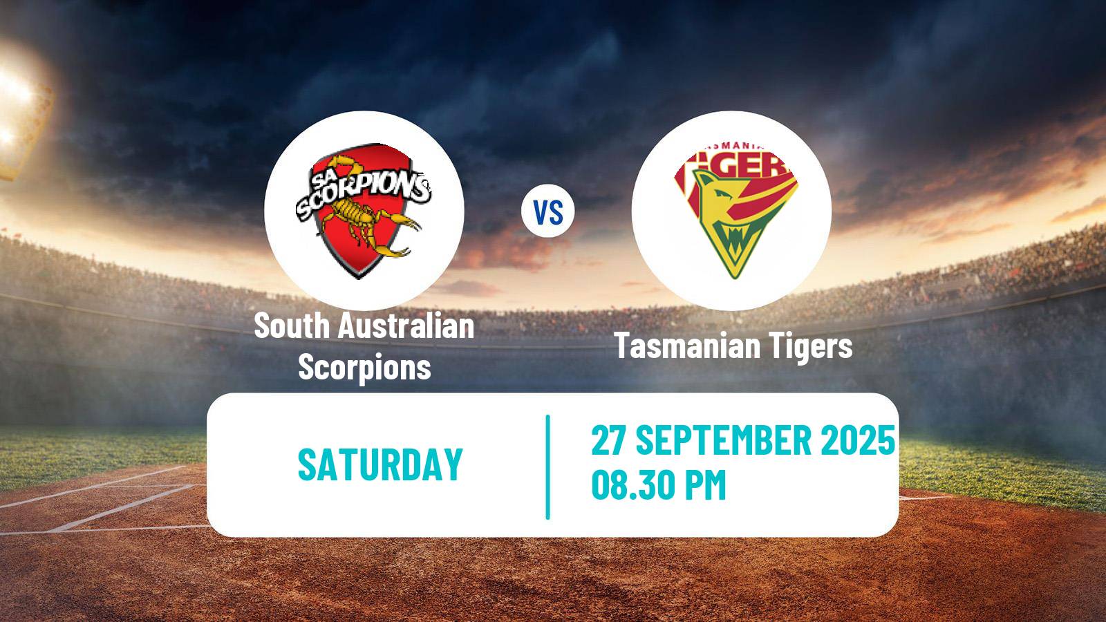 Cricket Australian National League Cricket Women South Australian Scorpions - Tasmanian Tigers