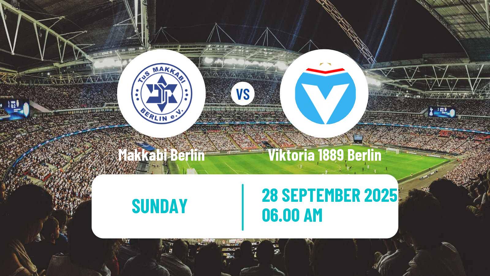 Soccer German Oberliga NOFV-Nord Makkabi Berlin - Viktoria 1889 Berlin