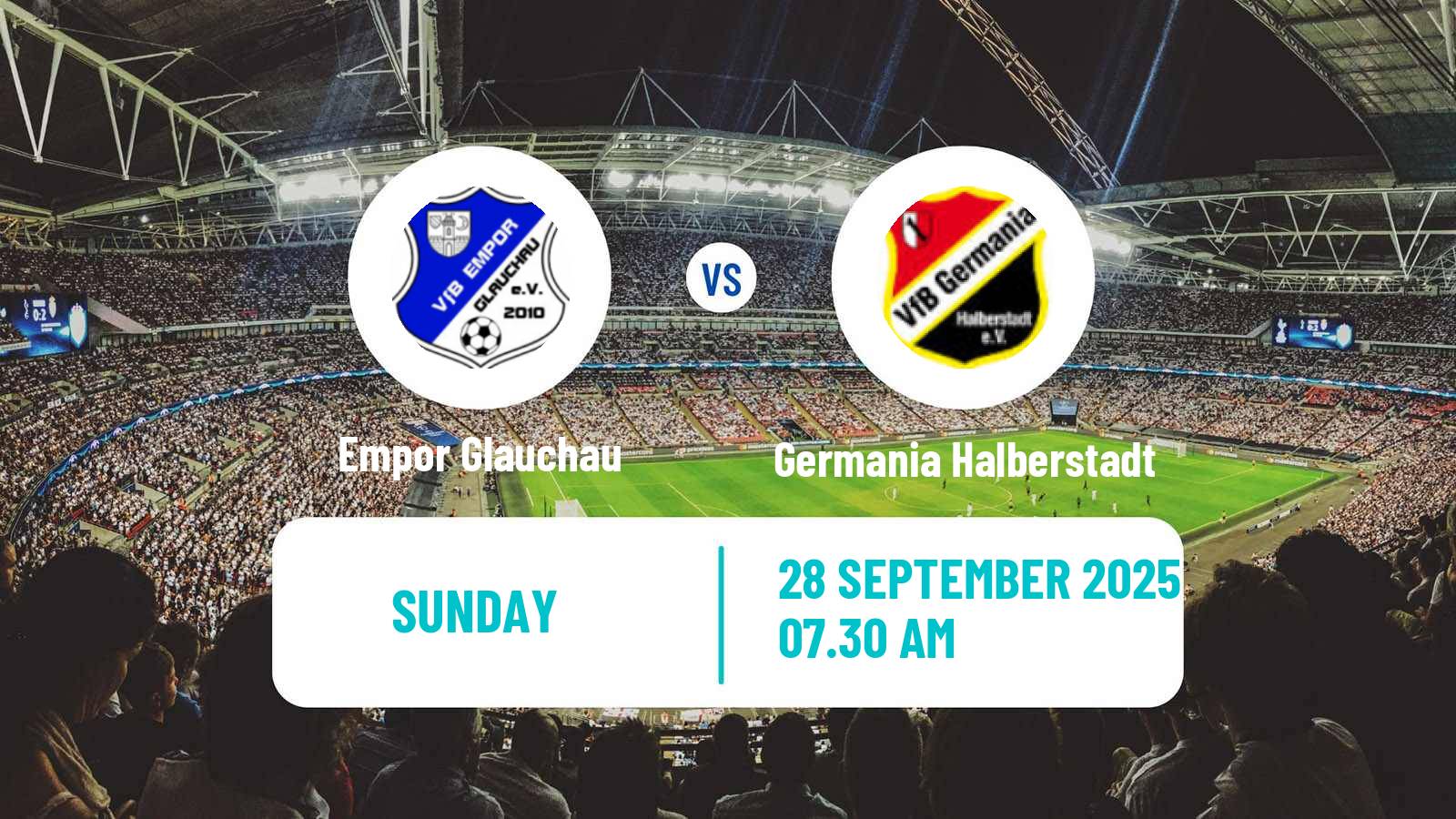 Soccer German Oberliga NOFV- Süd Empor Glauchau - Germania Halberstadt
