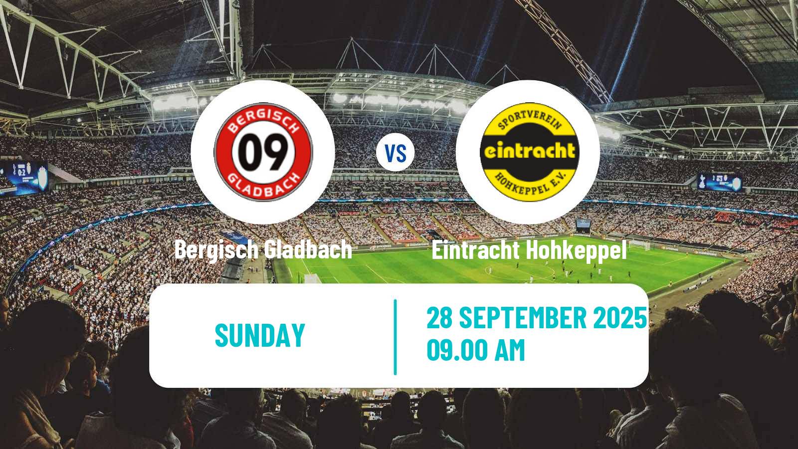 Soccer German Oberliga Mittelrhein Bergisch Gladbach - Eintracht Hohkeppel