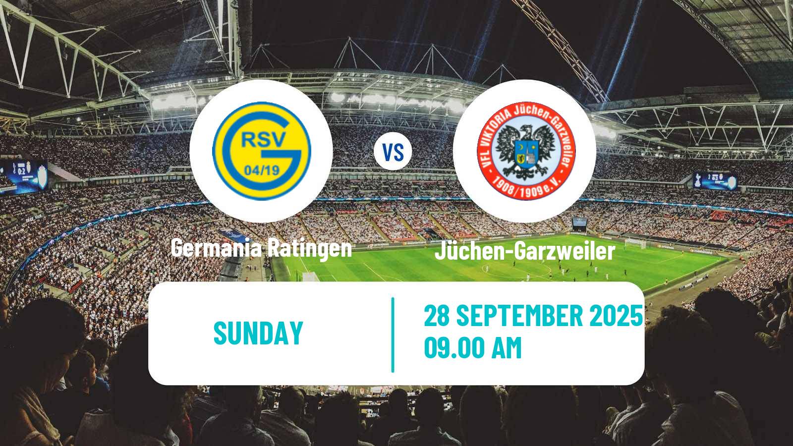 Soccer German Oberliga Niederrhein Germania Ratingen - Jüchen-Garzweiler