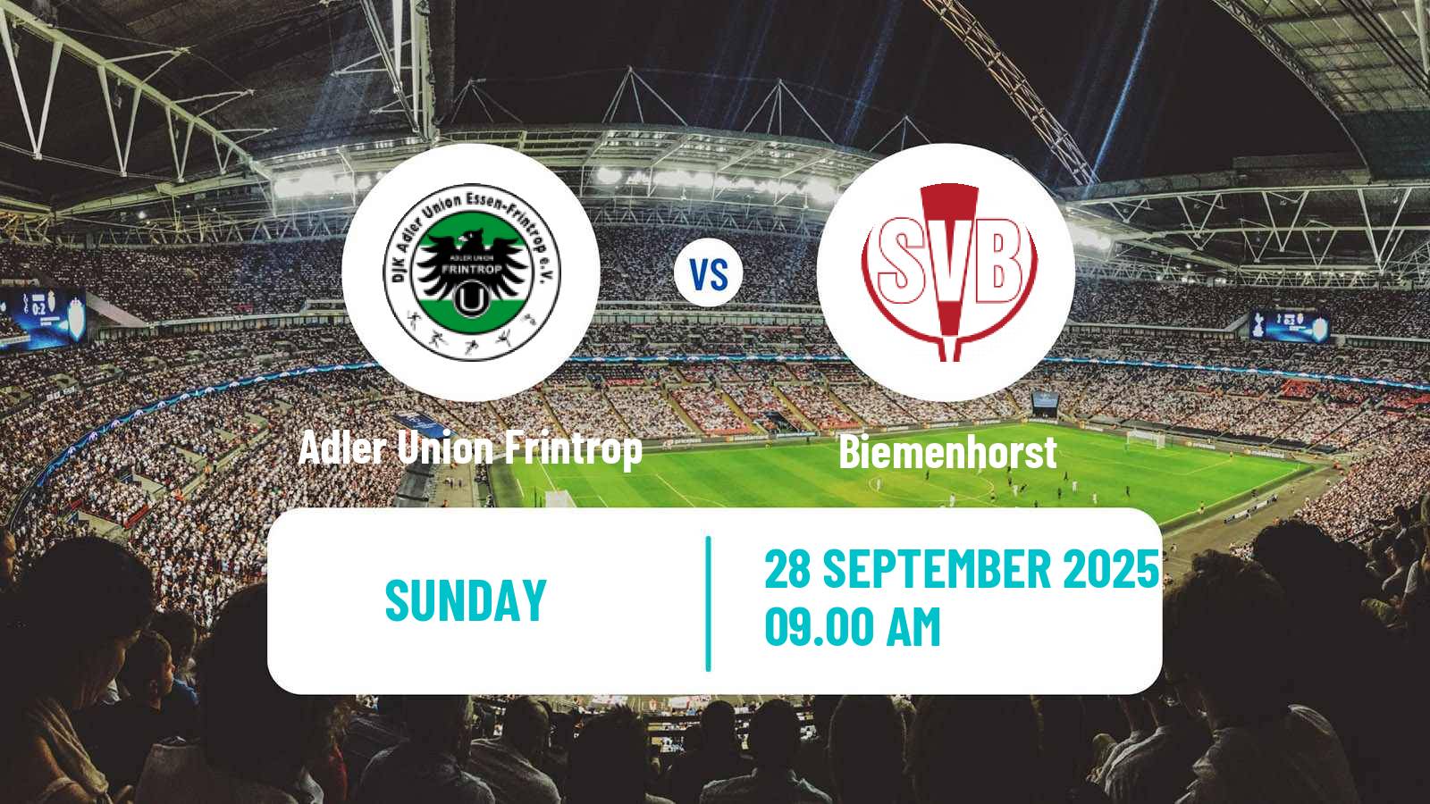 Soccer German Oberliga Niederrhein Adler Union Frintrop - Biemenhorst