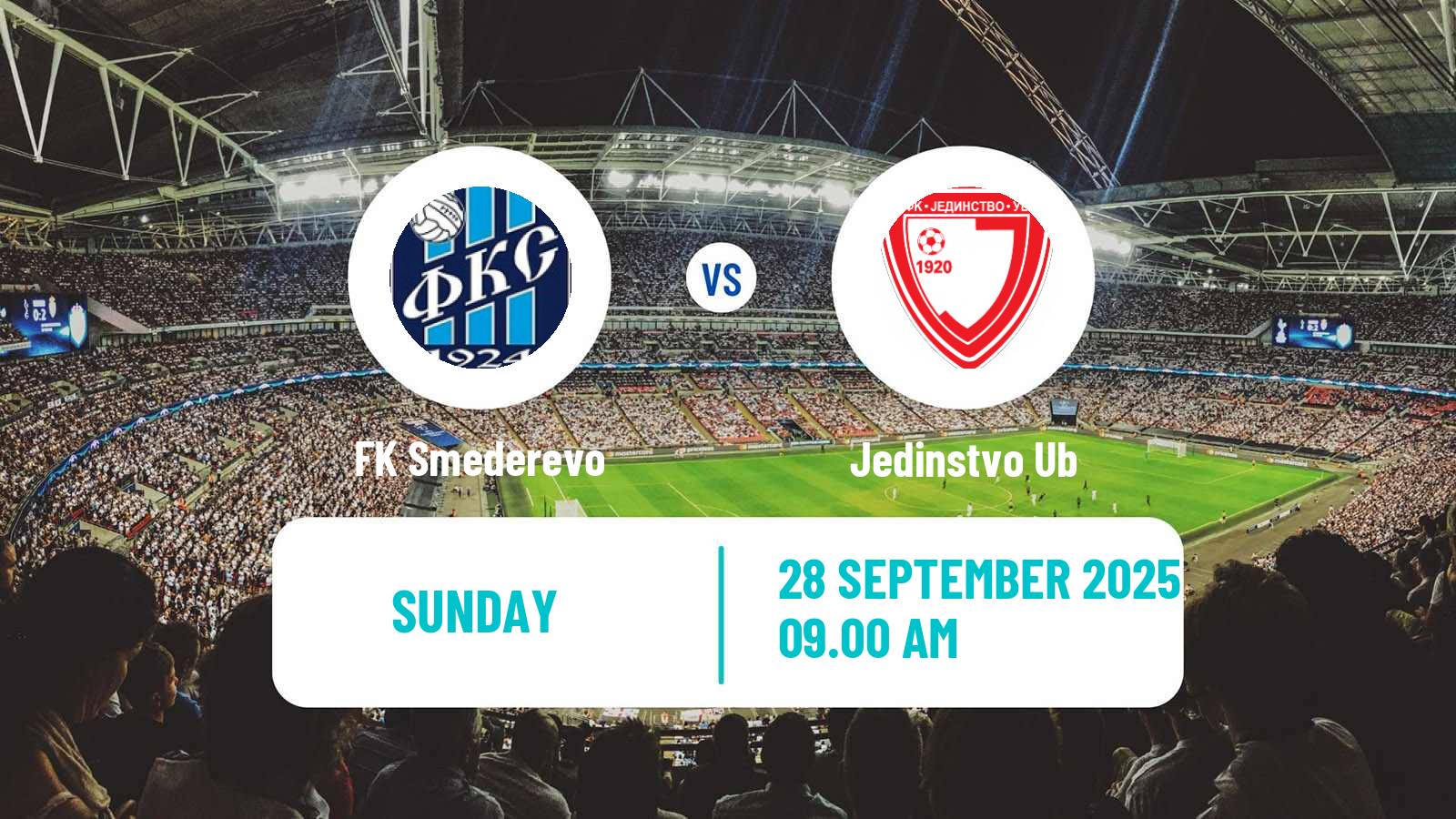 Soccer Serbian Prva Liga Smederevo - Jedinstvo Ub
