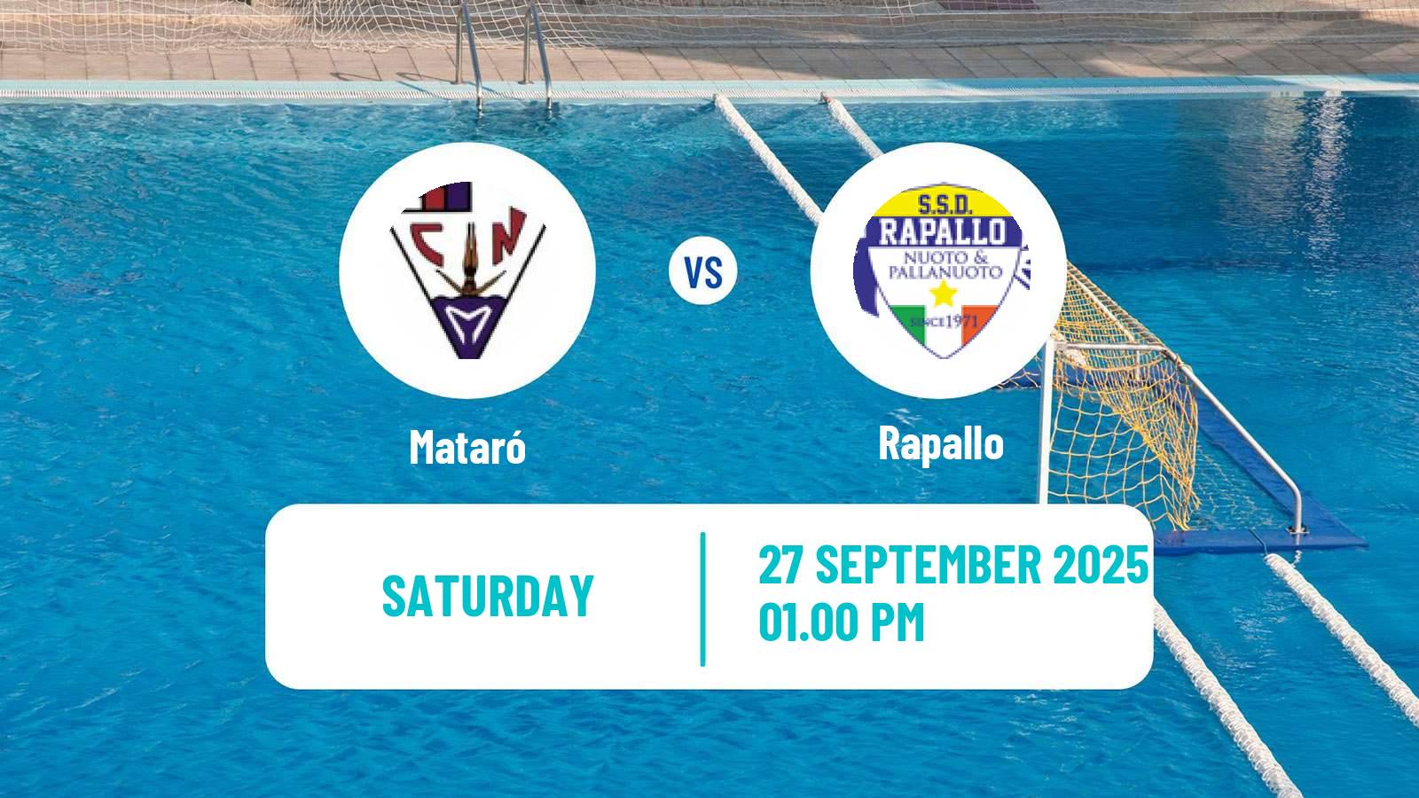 Water polo Champions League Water Polo Women Mataró - Rapallo