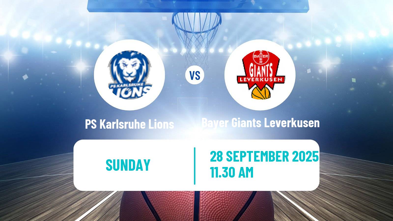Basketball German Pro A Basketball PS Karlsruhe Lions - Bayer Giants Leverkusen
