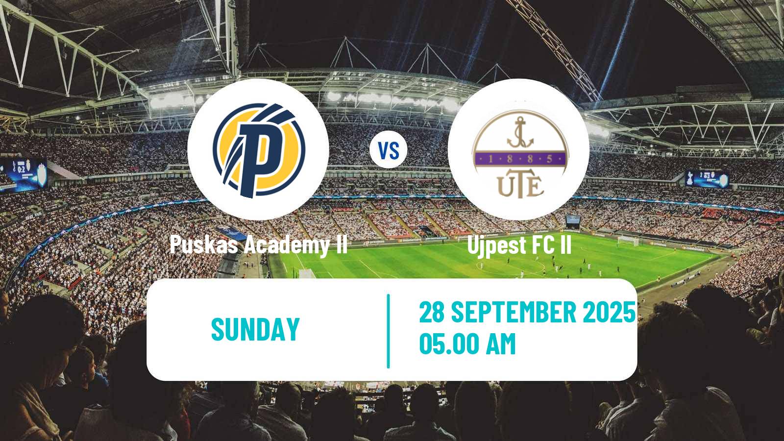 Soccer Hungarian NB III Northwest Puskas Academy II - Ujpest II
