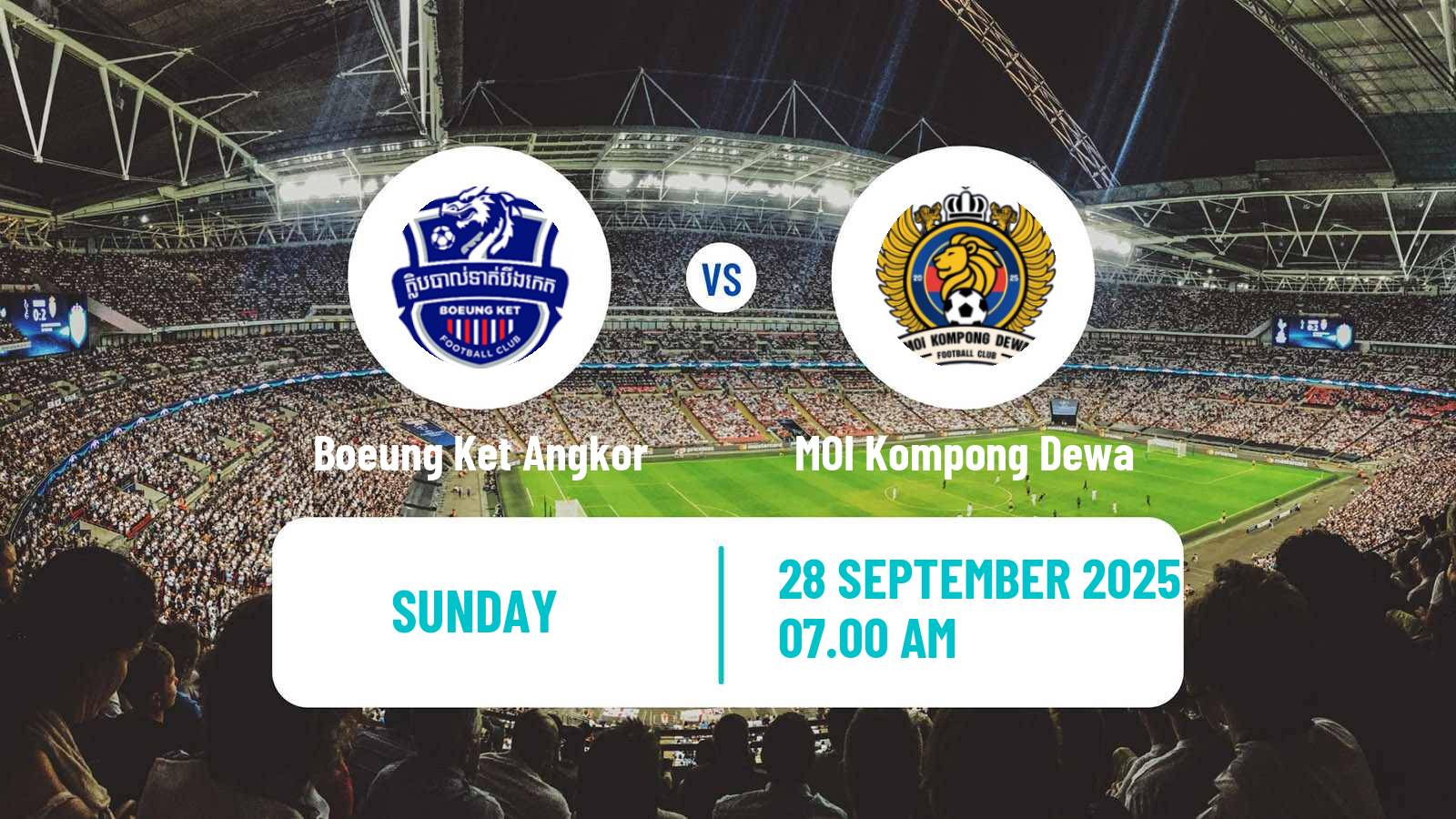 Soccer Cambodian CPL Boeung Ket Angkor - MOI Kompong Dewa