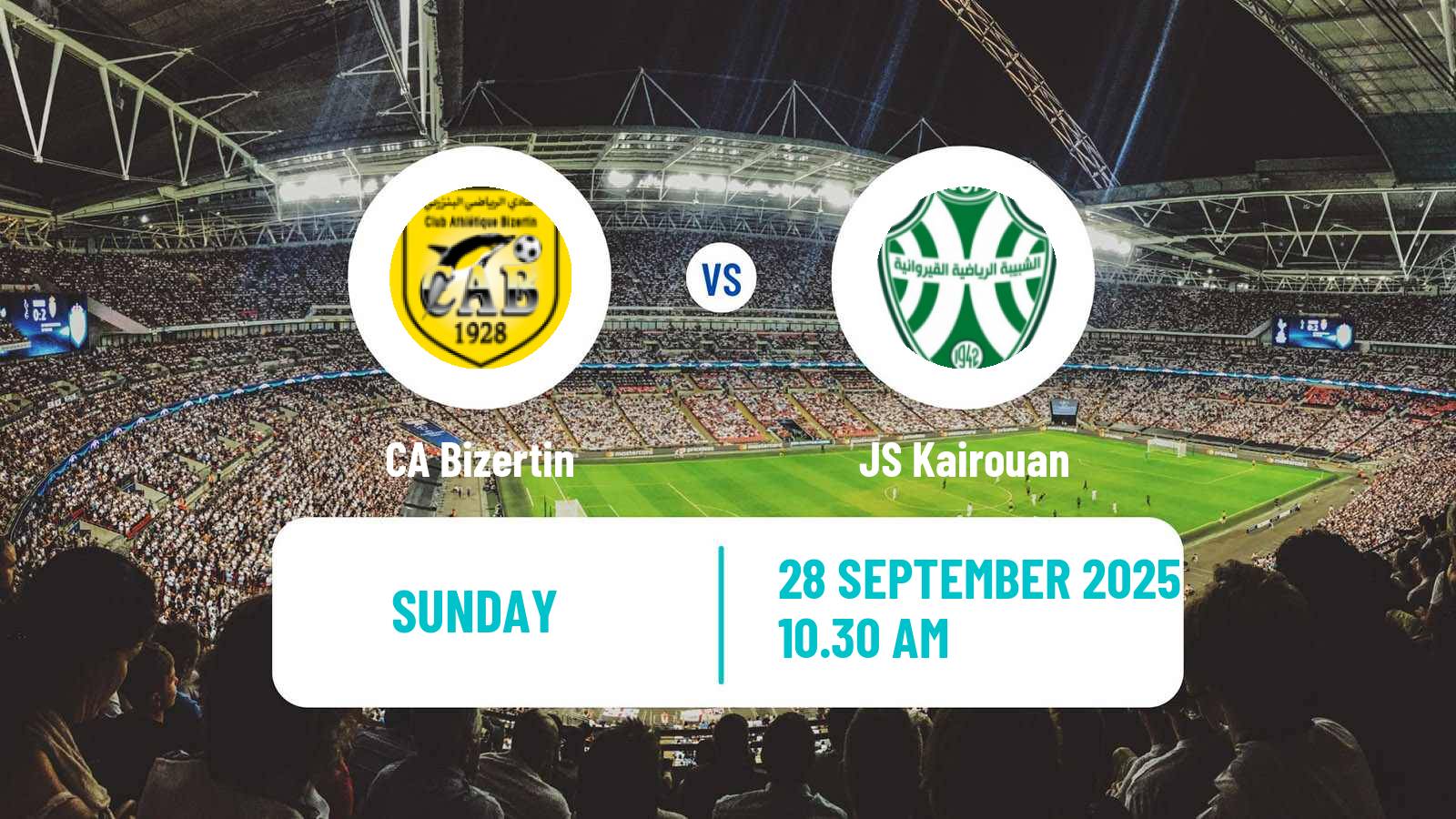 Soccer Tunisian Ligue Professionnelle 1 Bizertin - JS Kairouan