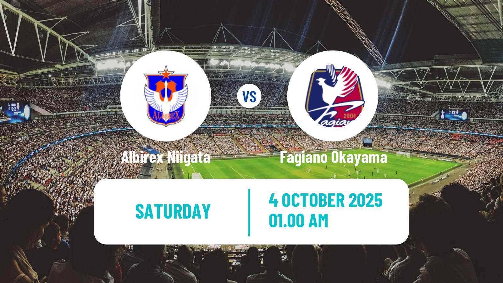 Soccer Japan J1 League Albirex Niigata - Fagiano Okayama