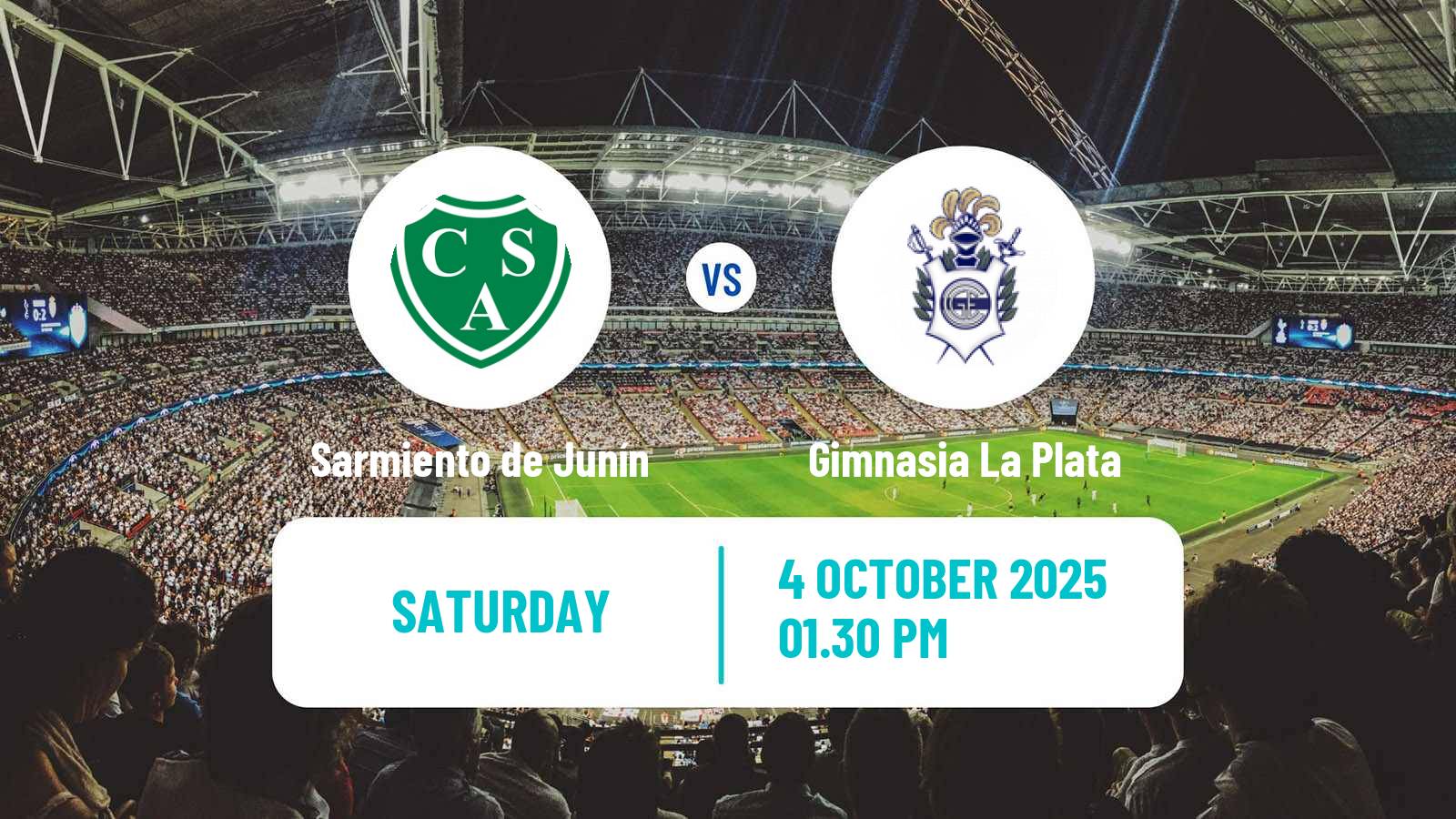 Soccer Argentinian Liga Profesional Sarmiento de Junín - Gimnasia La Plata