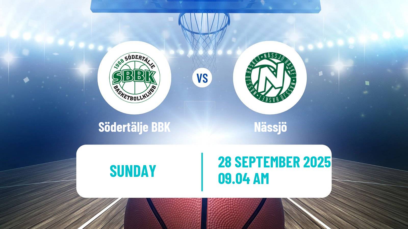 Basketball Swedish Basketligan Södertälje BBK - Nässjö