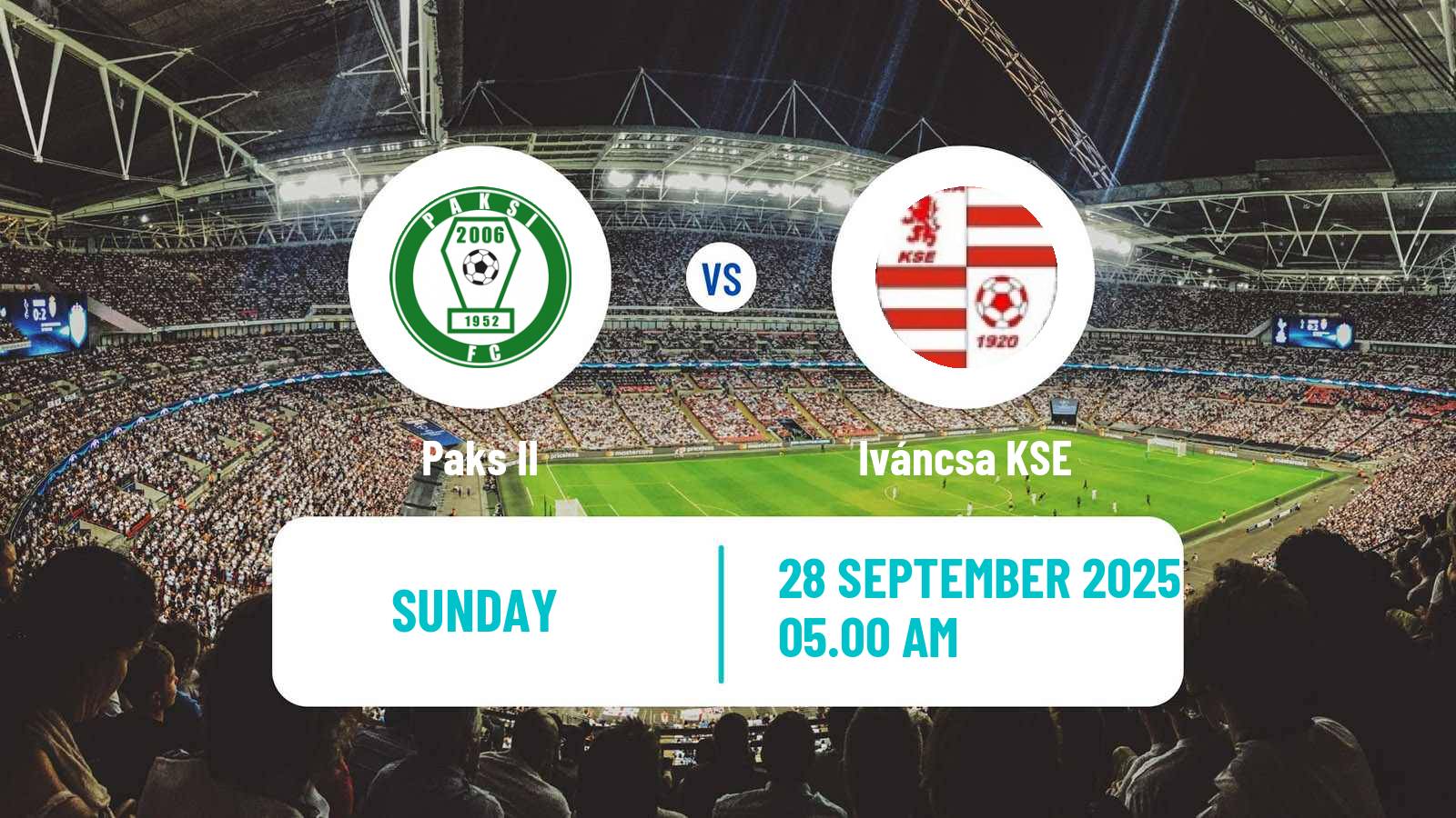Soccer Hungarian NB III Southwest Paks II - Iváncsa