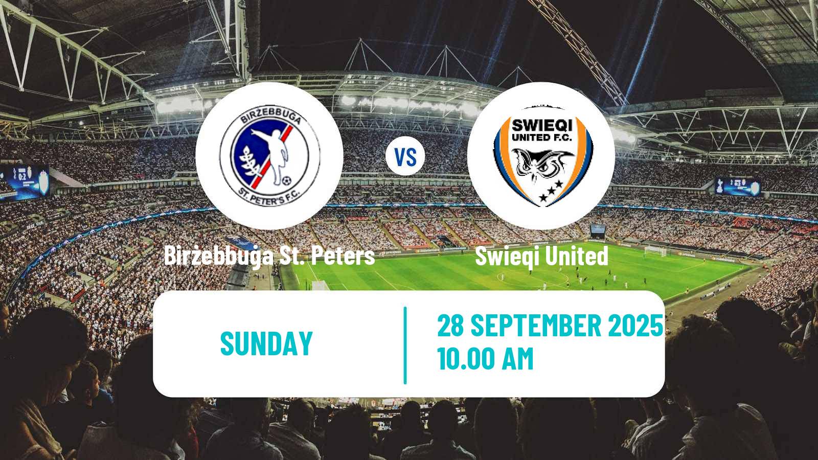 Soccer Maltese Challenge League Birżebbuġa St. Peters - Swieqi United