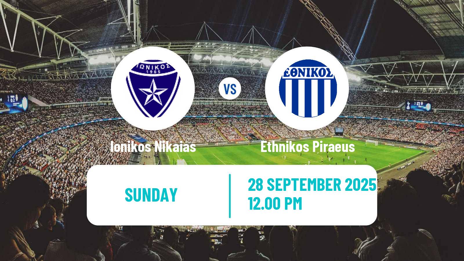 Soccer Greek Gamma Ethniki - Group 6 Ionikos Nikaias - Ethnikos Piraeus