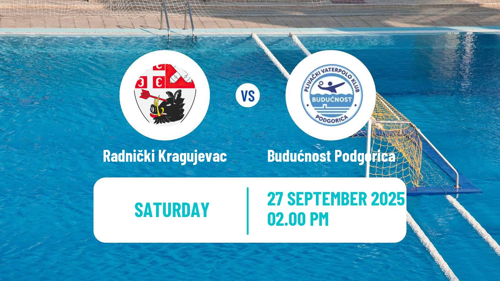 Water polo Regional League Water Polo Radnički Kragujevac - Budućnost Podgorica