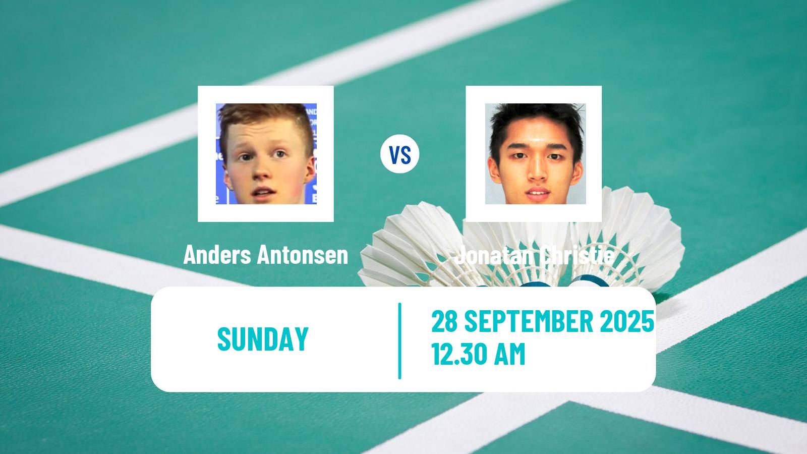 Badminton BWF World Tour Korea Open Men Anders Antonsen - Jonatan Christie