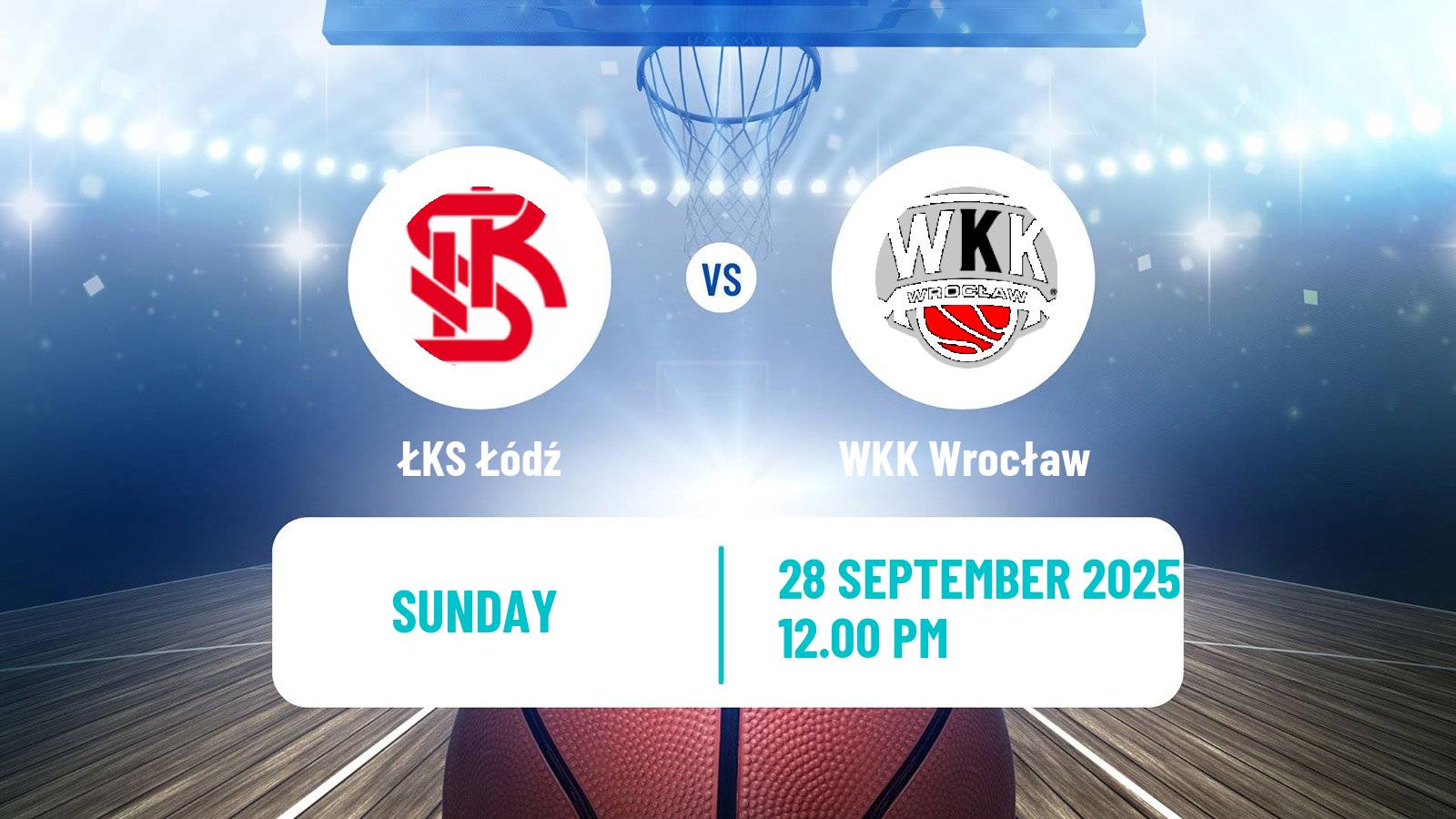 Basketball Polish 1 Liga Basketball ŁKS Łódź - WKK Wrocław